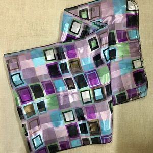 Geometric purple Scarf